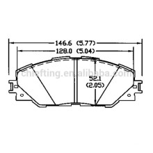 D1211 04465-42140 pour Toyota Pontiac FAW Toyota avants remplacement de plaquettes de frein